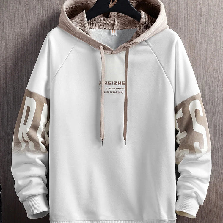 Men's fashion casual printing style design retro hoodie