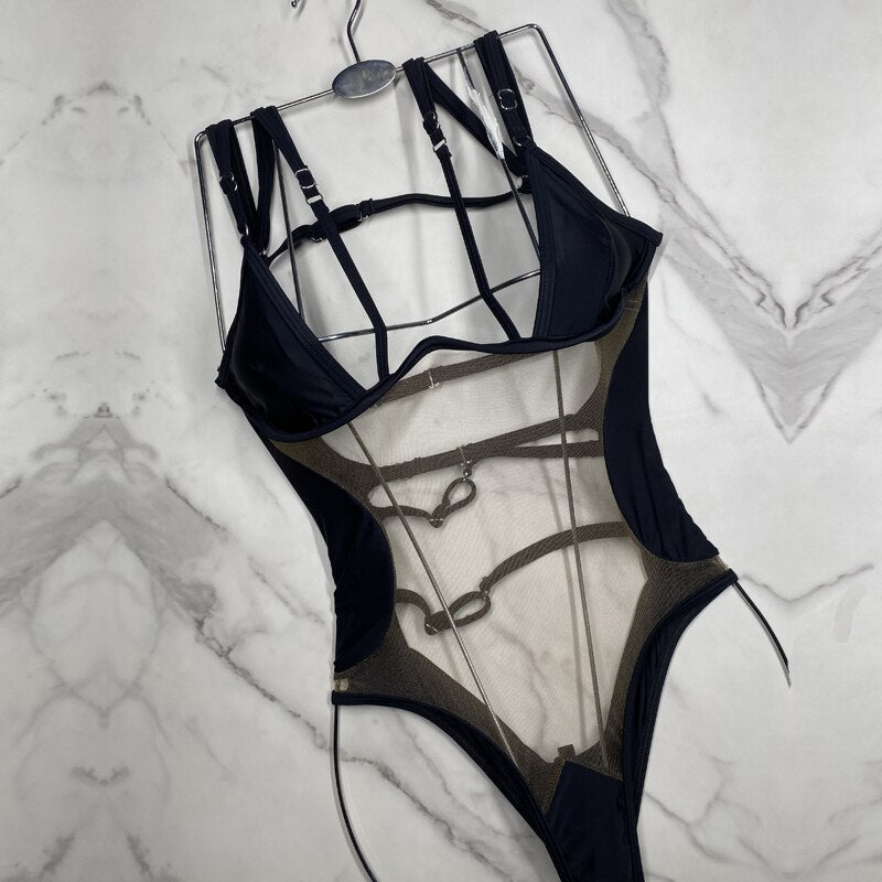 Mesh Stitching Suit Jumper body suit casual Sexy Slim Beach - Jumpsuit Romper Clothes Clothing Catsuit Top