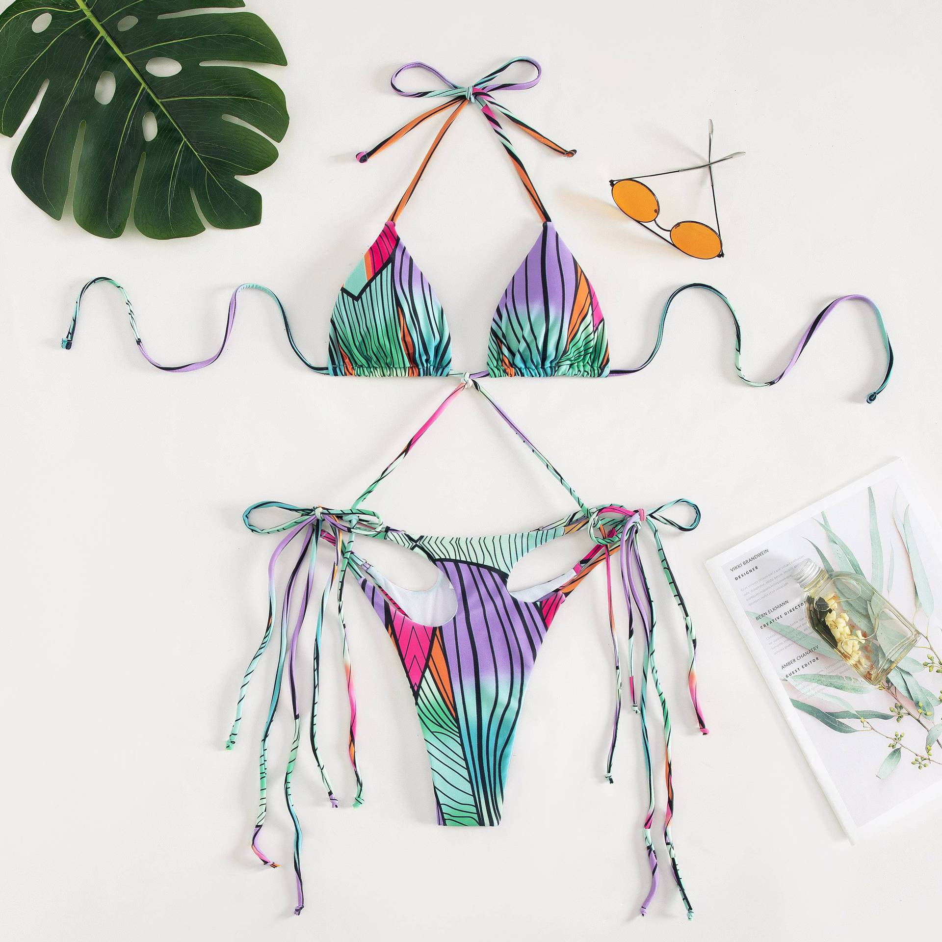 MonoKini Tassels High Elastic Swimsuit Split Bikini Decor
