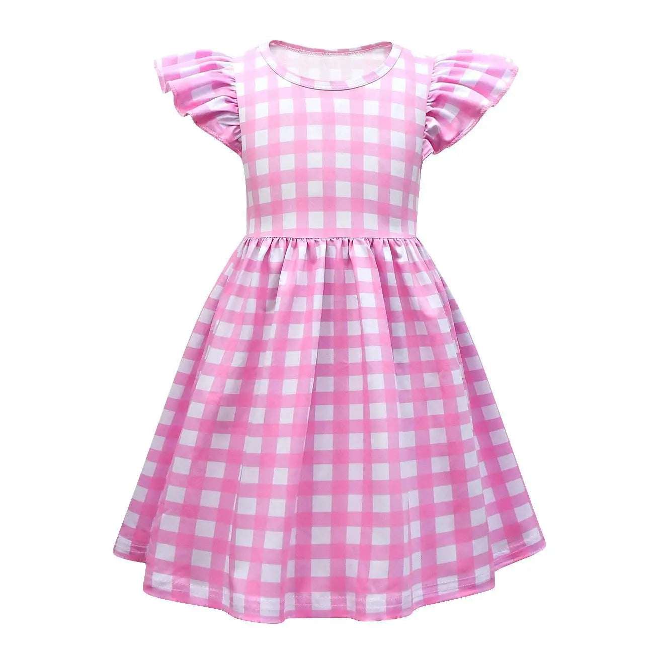 Movie Barbi Pink Dress for Girls Cosplay Costume Kids Halloween Carnival Party Clothes 2-12T 008