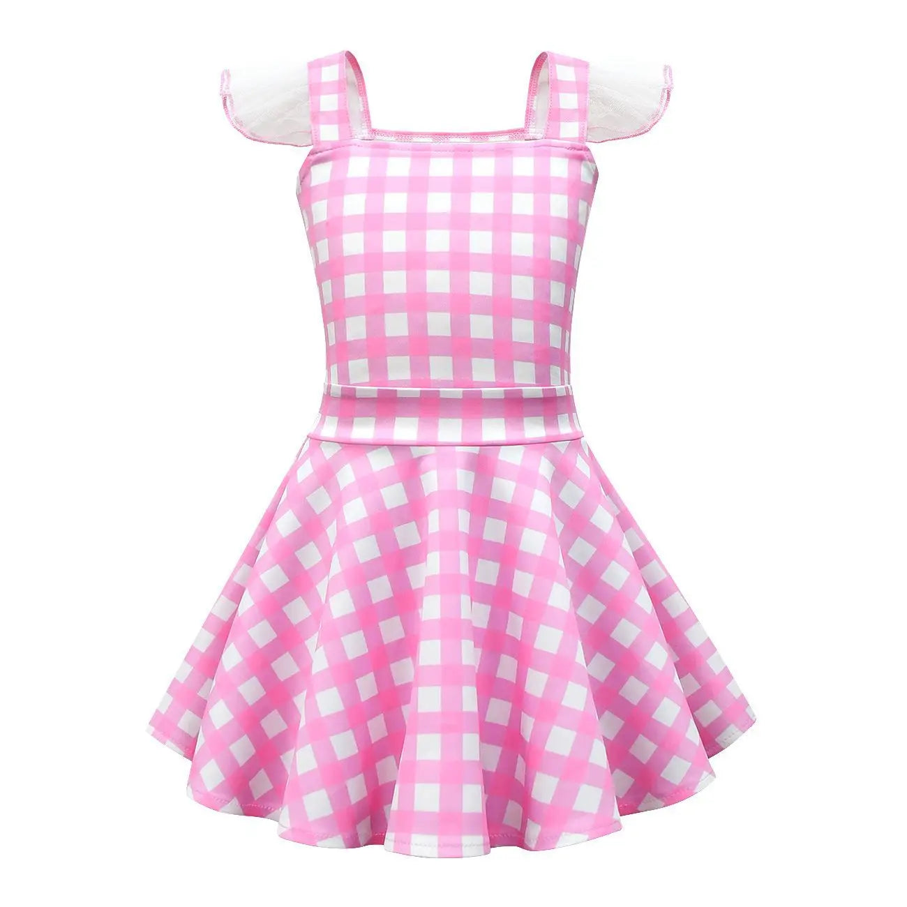 Movie Barbi Pink Dress for Girls Cosplay Costume Kids Halloween Carnival Party Clothes 2-12T 006