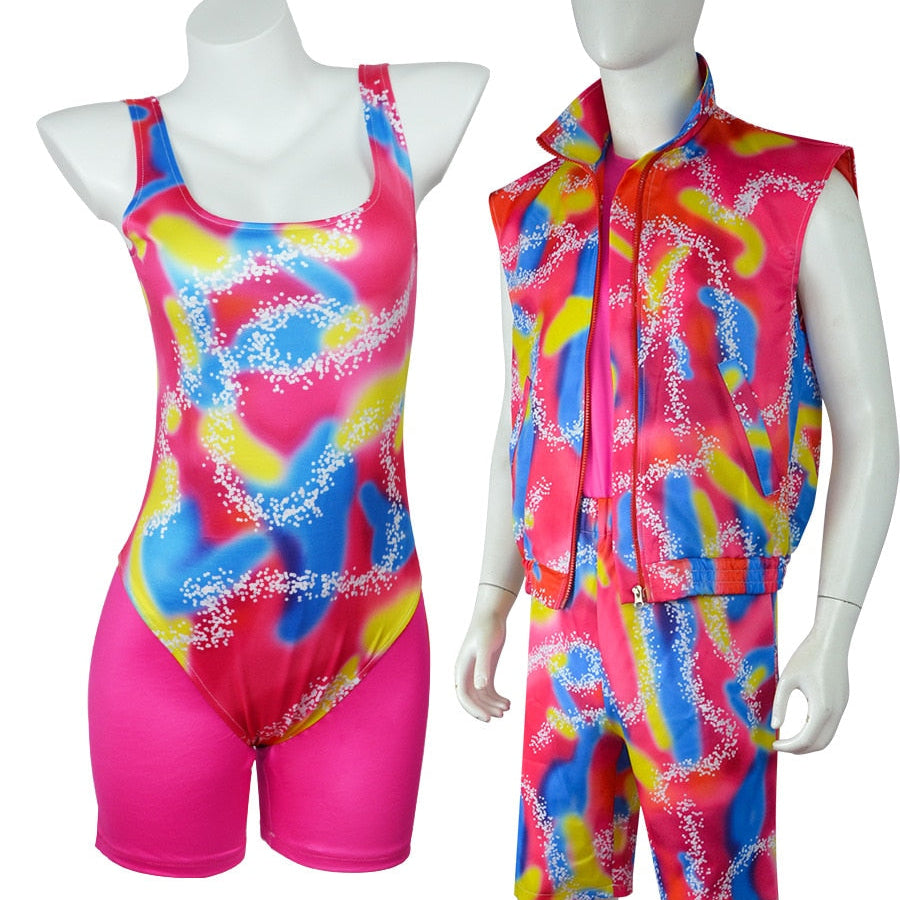 Movie Barbie Princess Cosplay Margot Robbie Barbie Ken Costume for Women Adult Halloween Carnival Party Role Play Clothes Disguise