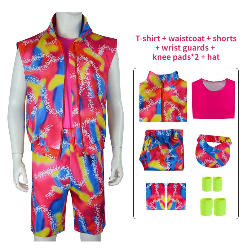 Movie Barbie Princess Cosplay Margot Robbie Barbie Ken Costume for Women Adult Halloween Carnival Party Role Play Clothes Disguise H