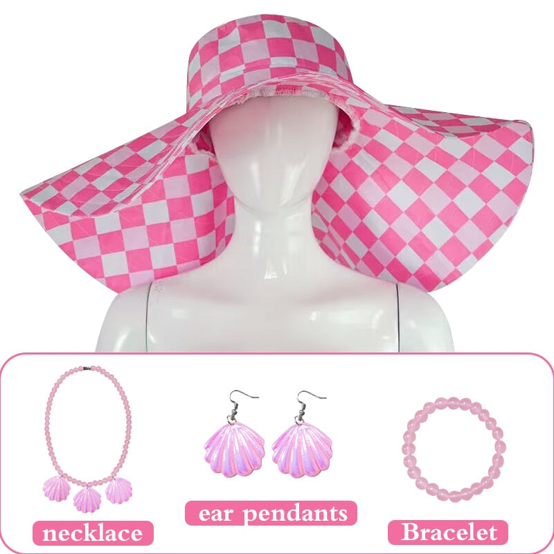 Movie Barbie Princess Cosplay Margot Robbie Barbie Ken Costume for Women Adult Halloween Carnival Party Role Play Clothes Disguise Lavender