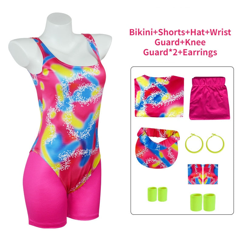 Movie Barbie Princess Cosplay Margot Robbie Barbie Ken Costume for Women Adult Halloween Carnival Party Role Play Clothes Disguise G