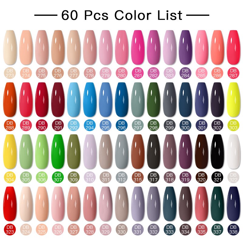 Mtssii 24/25/40/60PCS Gel Nail Polish Set Color Gel Semi Permanent UV Led Varnish Nail Art Design Soak Off Gel Set Nail Gel Set ZH20506