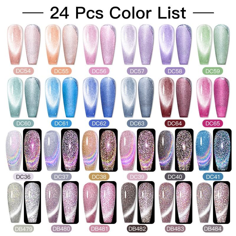 Mtssii 24/25/40/60PCS Gel Nail Polish Set Color Gel Semi Permanent UV Led Varnish Nail Art Design Soak Off Gel Set Nail Gel Set ST24PCS-6