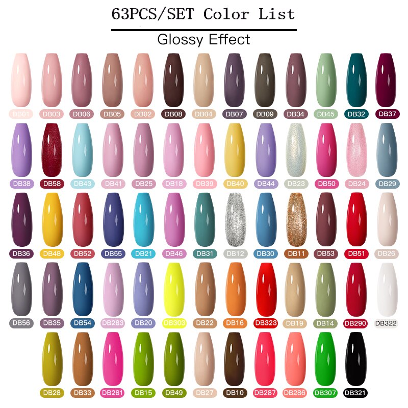 Mtssii 24/25/40/60PCS Gel Nail Polish Set Color Gel Semi Permanent UV Led Varnish Nail Art Design Soak Off Gel Set Nail Gel Set SZH17980