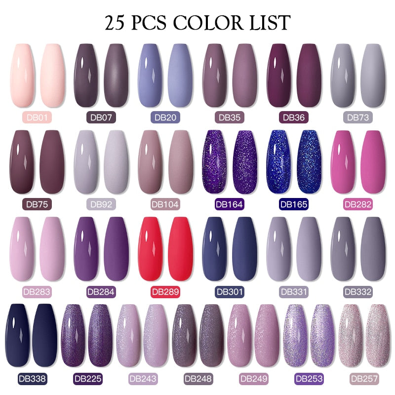 Mtssii 24/25/40/60PCS Gel Nail Polish Set Color Gel Semi Permanent UV Led Varnish Nail Art Design Soak Off Gel Set Nail Gel Set SZH18310