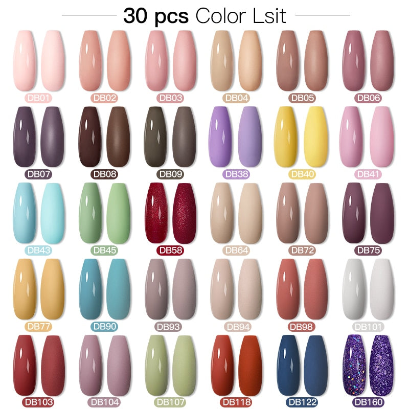 Mtssii 24/25/40/60PCS Gel Nail Polish Set Color Gel Semi Permanent UV Led Varnish Nail Art Design Soak Off Gel Set Nail Gel Set SZH16367