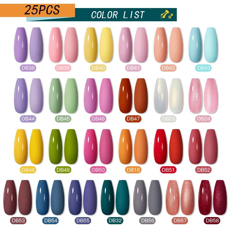 Mtssii 24/25/40/60PCS Gel Nail Polish Set Color Gel Semi Permanent UV Led Varnish Nail Art Design Soak Off Gel Set Nail Gel Set SZH16333