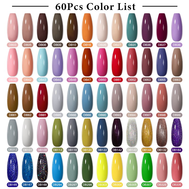 Mtssii 24/25/40/60PCS Gel Nail Polish Set Color Gel Semi Permanent UV Led Varnish Nail Art Design Soak Off Gel Set Nail Gel Set SZH18303