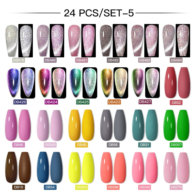 Mtssii 24/25/40/60PCS Gel Nail Polish Set Color Gel Semi Permanent UV Led Varnish Nail Art Design Soak Off Gel Set Nail Gel Set SZH17809