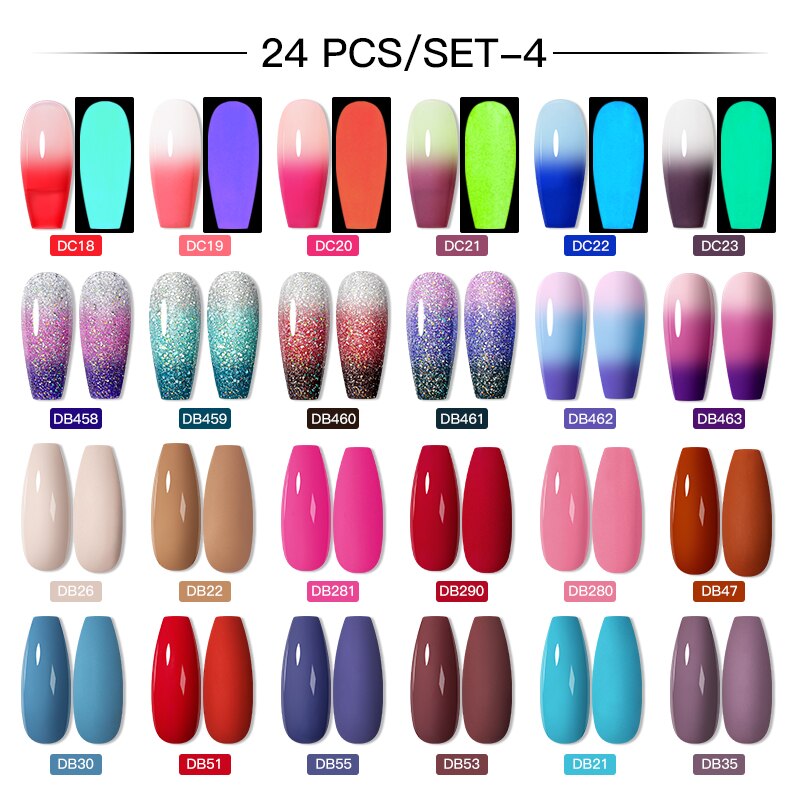 Mtssii 24/25/40/60PCS Gel Nail Polish Set Color Gel Semi Permanent UV Led Varnish Nail Art Design Soak Off Gel Set Nail Gel Set SZH17808
