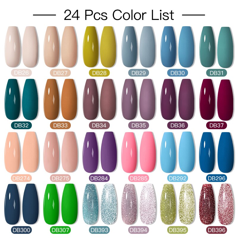 Mtssii 24/25/40/60PCS Gel Nail Polish Set Color Gel Semi Permanent UV Led Varnish Nail Art Design Soak Off Gel Set Nail Gel Set SZH15367