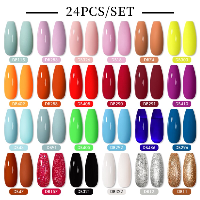 Mtssii 24/25/40/60PCS Gel Nail Polish Set Color Gel Semi Permanent UV Led Varnish Nail Art Design Soak Off Gel Set Nail Gel Set ZH20161
