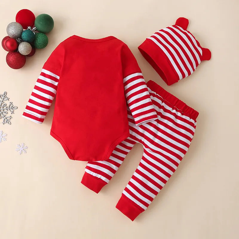 My First Christmas Baby Girl Clothes Boy Sets for Little Boys Newborn Clothing Fall Toddler Autumn Set Unisex Suits Mother Kids