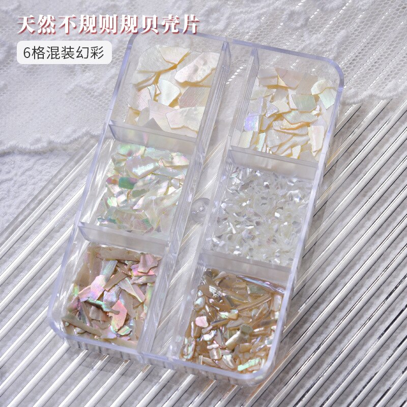 Nail Art Aurora Shell Flakes Abalone Nails Charms 3D Irregular Slice Shell Stone Sequins Nail Art Decoration Manicure Accessory ZB053-5