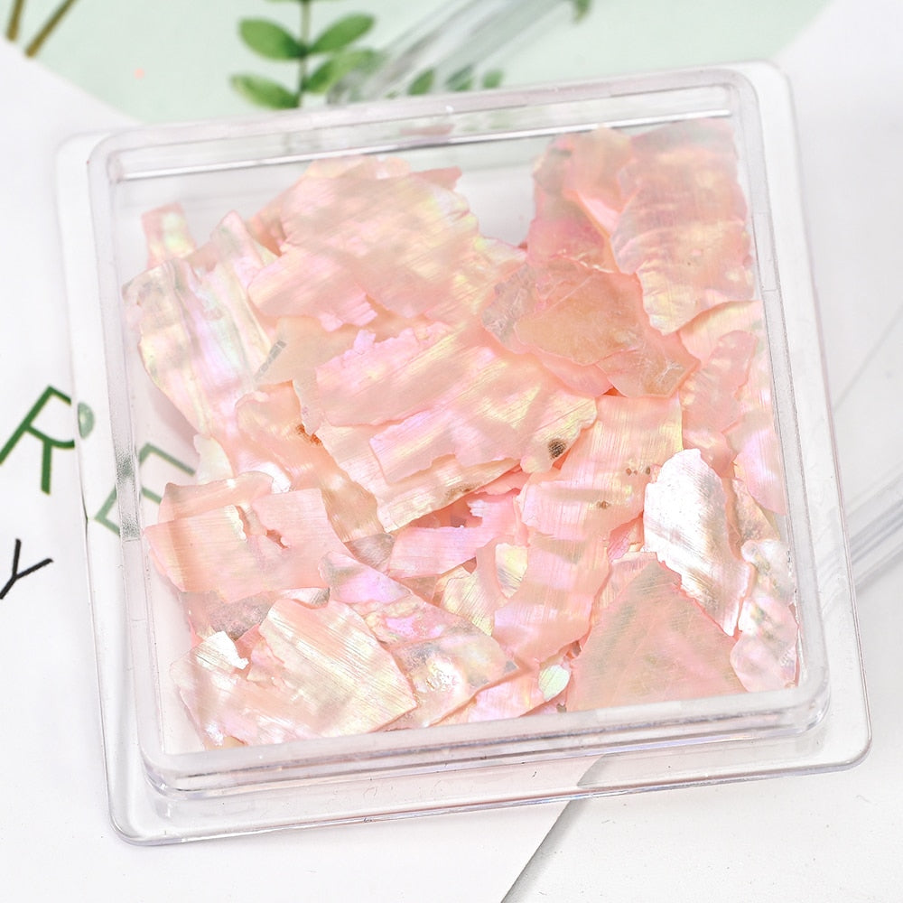 Nail Art Aurora Shell Flakes Abalone Nails Charms 3D Irregular Slice Shell Stone Sequins Nail Art Decoration Manicure Accessory PT189-04