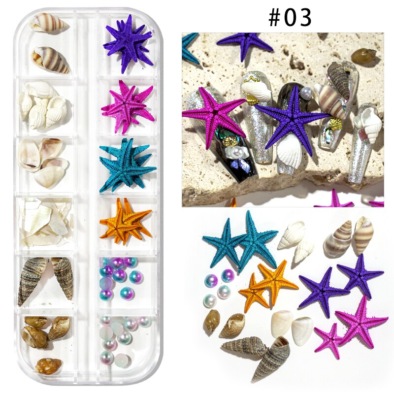 Nail Art Aurora Shell Flakes Abalone Nails Charms 3D Irregular Slice Shell Stone Sequins Nail Art Decoration Manicure Accessory PH182