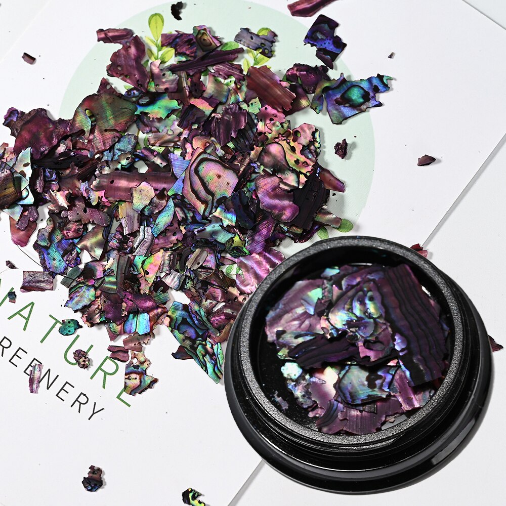 Nail Art Aurora Shell Flakes Abalone Nails Charms 3D Irregular Slice Shell Stone Sequins Nail Art Decoration Manicure Accessory PD169-11