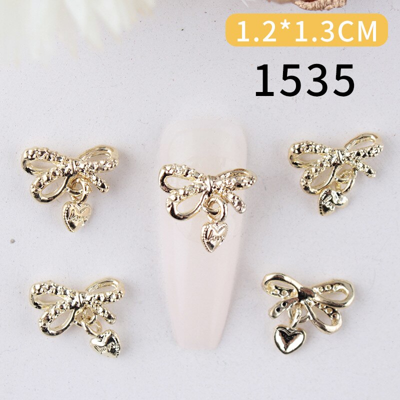 Nail Charms Pearl Decoration For Press On Fake Nail Accessories Pendant Super Sparkling Zircon Nail Parts Manicure Professionals 1535