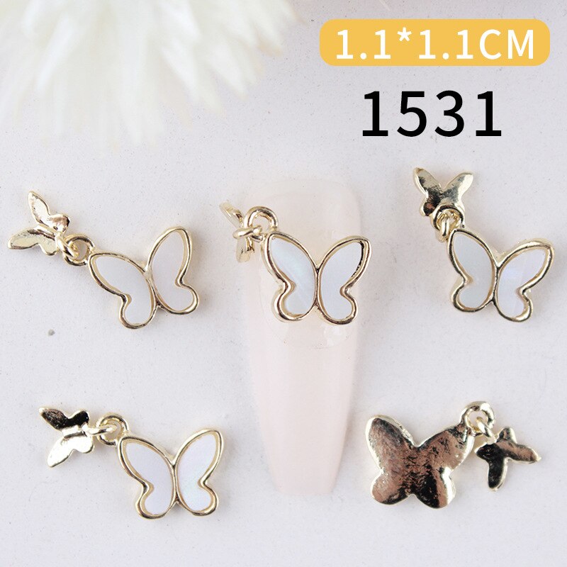 Nail Charms Pearl Decoration For Press On Fake Nail Accessories Pendant Super Sparkling Zircon Nail Parts Manicure Professionals 1531