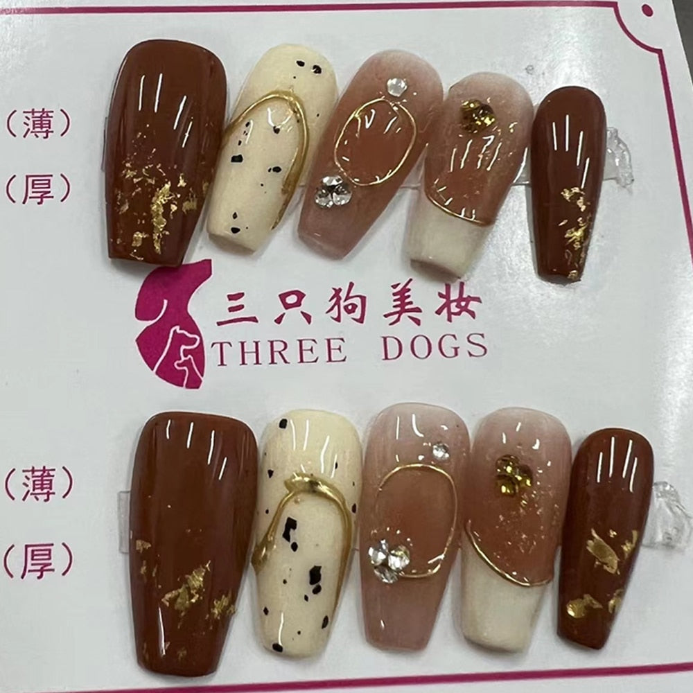 Nails Set Press On Pure Handmade Wearable Nails Love Butterfly Fashion Fake Nails Fake Nails Press On Nails Nail Accessories