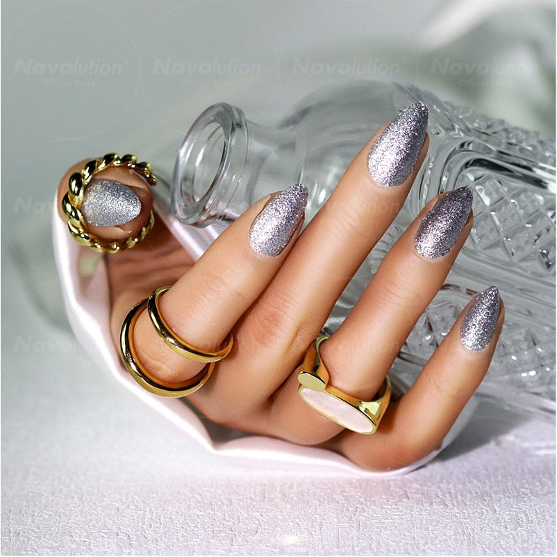 Navolution 24Pcs/Set DIY Manicure Wearable Fake Nails press on Detachable Finished Fingernails Ballet Square Head Almond Short 38