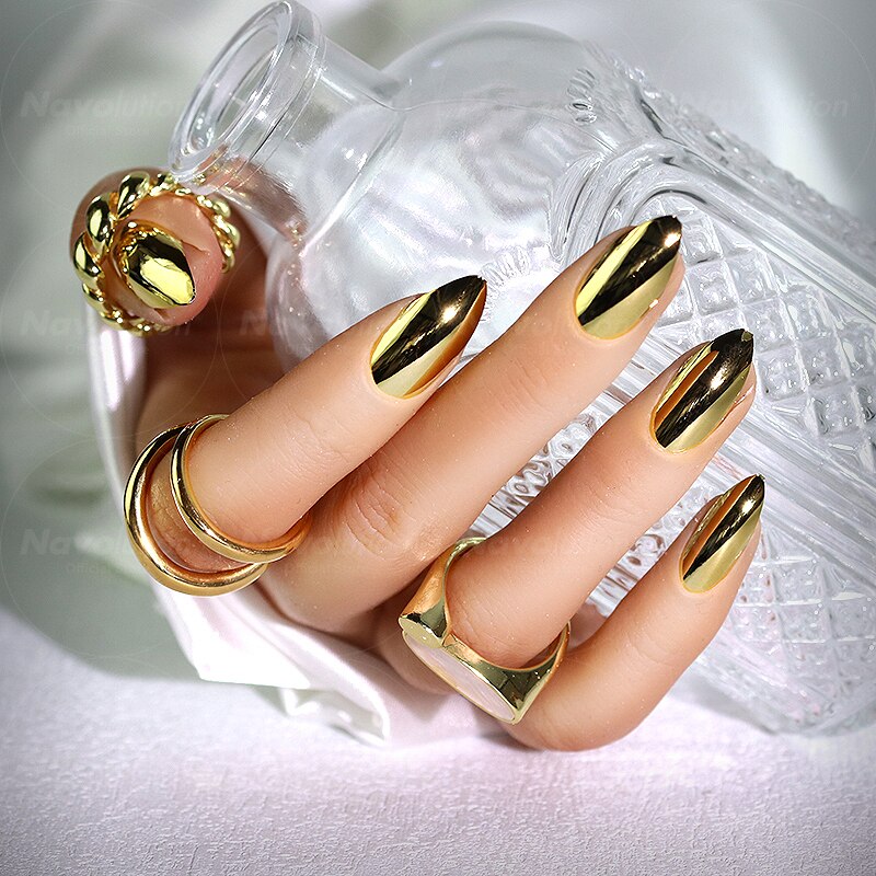 Navolution 24Pcs/Set DIY Manicure Wearable Fake Nails press on Detachable Finished Fingernails Ballet Square Head Almond Short 18