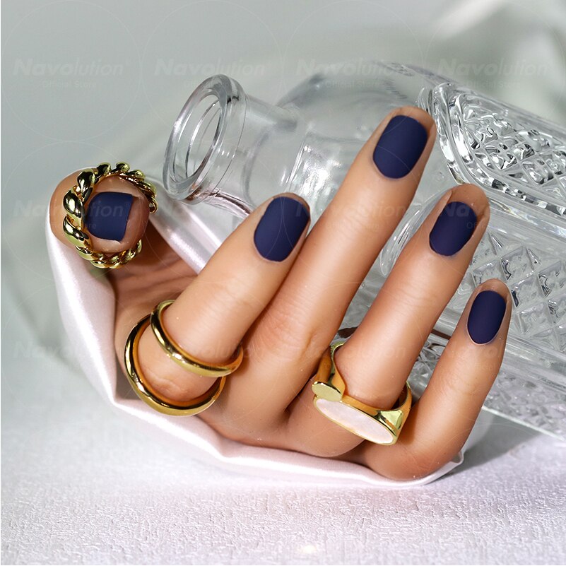 Navolution 24Pcs/Set DIY Manicure Wearable Fake Nails press on Detachable Finished Fingernails Ballet Square Head Almond Short 30