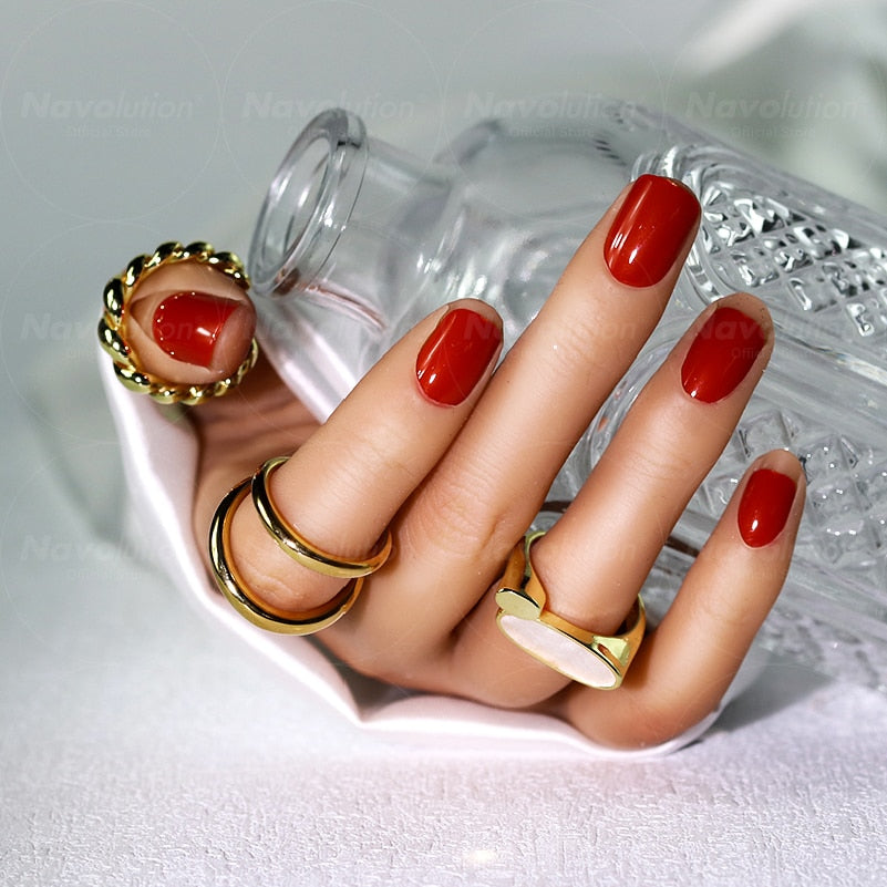 Navolution 24Pcs/Set DIY Manicure Wearable Fake Nails press on Detachable Finished Fingernails Ballet Square Head Almond Short 11