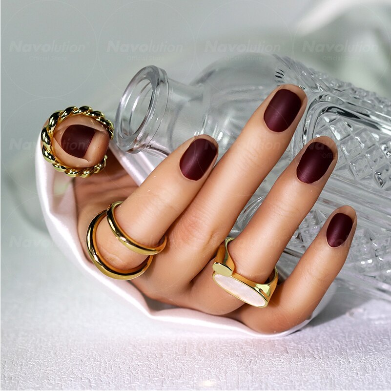 Navolution 24Pcs/Set DIY Manicure Wearable Fake Nails press on Detachable Finished Fingernails Ballet Square Head Almond Short 36