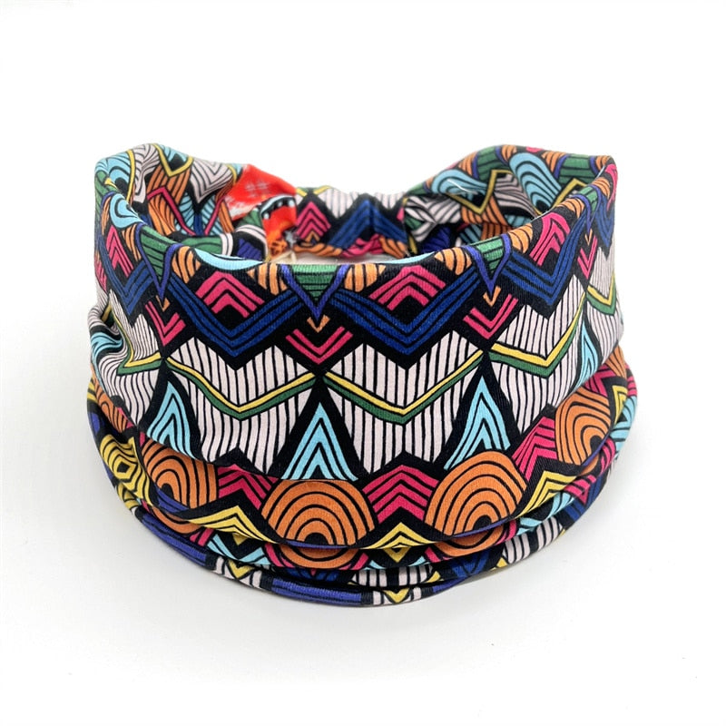 New African Pattern Print Headband for Women Twist Style Hair Band Ladies Salon Make Up Head Wrap Headwear Turban Girls Accessor 4