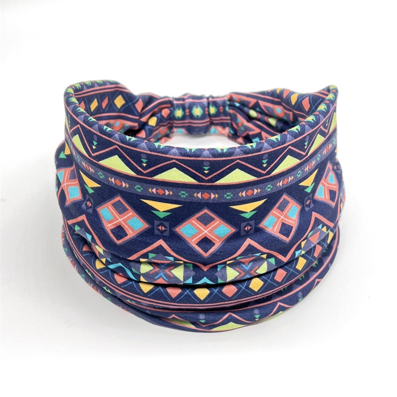 New African Pattern Print Headband for Women Twist Style Hair Band Ladies Salon Make Up Head Wrap Headwear Turban Girls Accessor 2