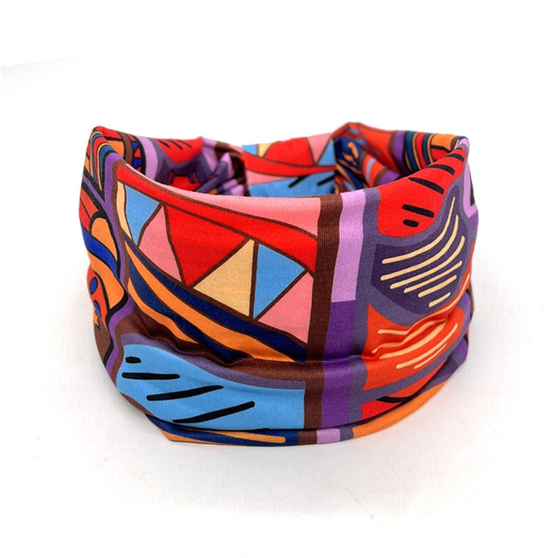 New African Pattern Print Headband for Women Twist Style Hair Band Ladies Salon Make Up Head Wrap Headwear Turban Girls Accessor