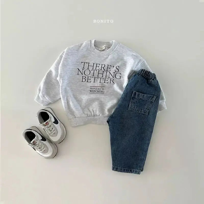New Autumn Clothes Boy Children Letter Sweatshirt Girl Baby Long Sleeve Tops Infant Cotton Casual Sweatshirts Kid Pullover Shirt