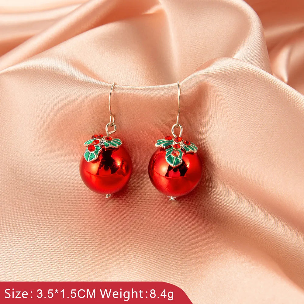 New Christmas Snowman Bells Dangle Earrings For Women Girl Creative Elk Snowflake Tree Earring Christmas Party 2021 Jewelry Gift 2669