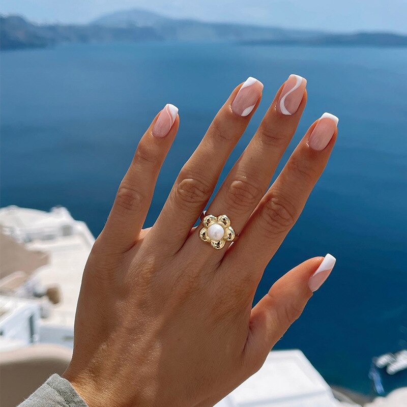 New Fake Nails Art Gel Tips Full Cover 24pcs Pink Shiny Shards With Press Glue Design Clear Short Ballet False Nails Press On LT816