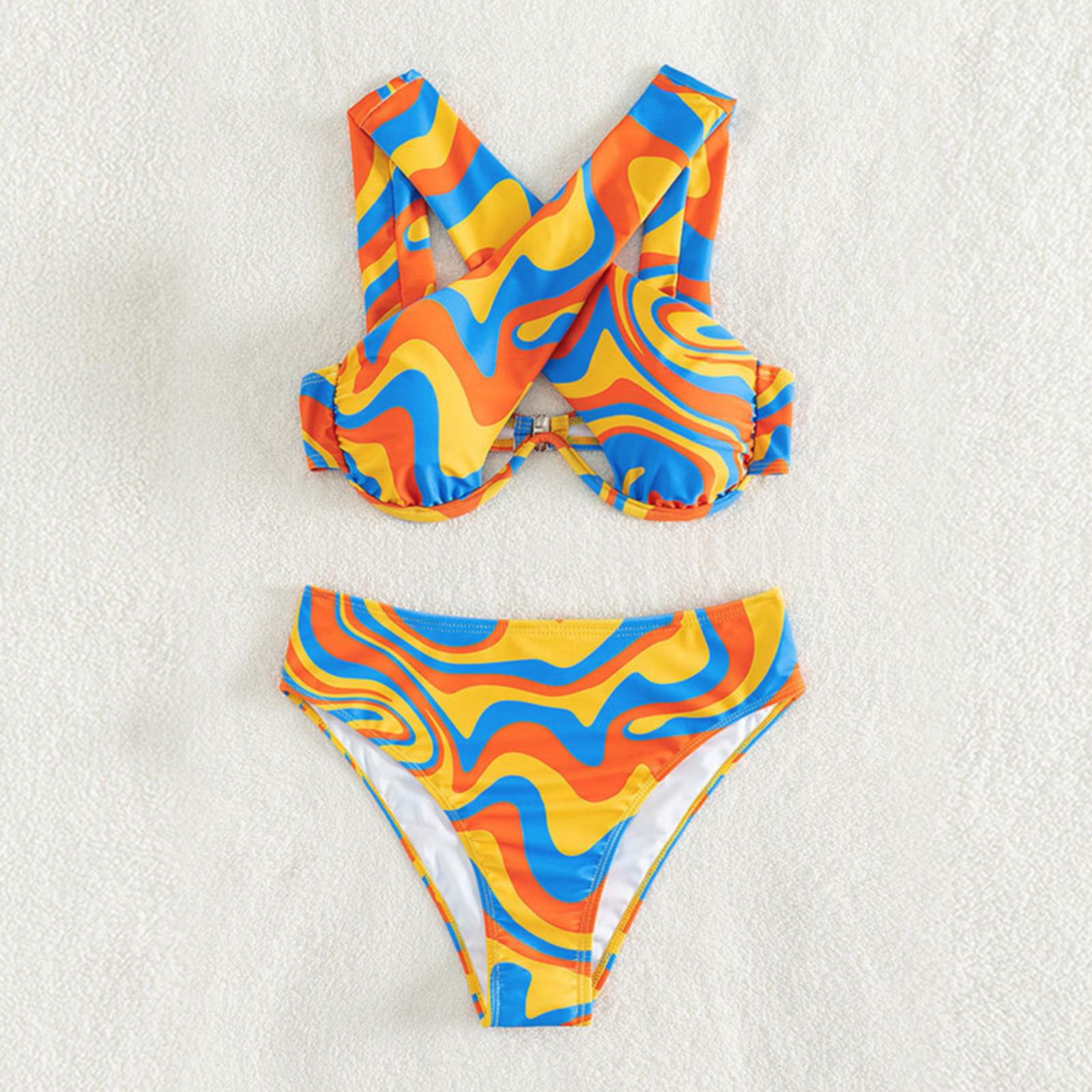 High Elastic Bikini Set for 2024 Summer Two Pieces