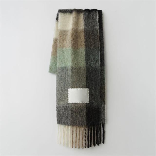 New Scarf Autumn and Winter Multicolor Thickened Plaid Scarf The Same Length Warm Shawl For Men and Women Scarves 4