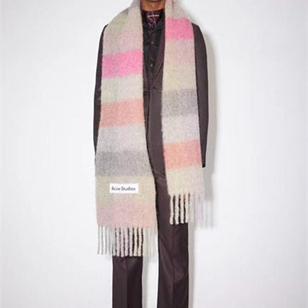 New Scarf Autumn and Winter Multicolor Thickened Plaid Scarf The Same Length Warm Shawl For Men and Women Scarves 7