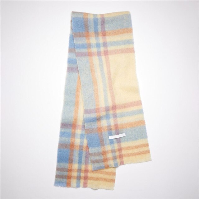 New Scarf Autumn and Winter Multicolor Thickened Plaid Scarf The Same Length Warm Shawl For Men and Women Scarves 34