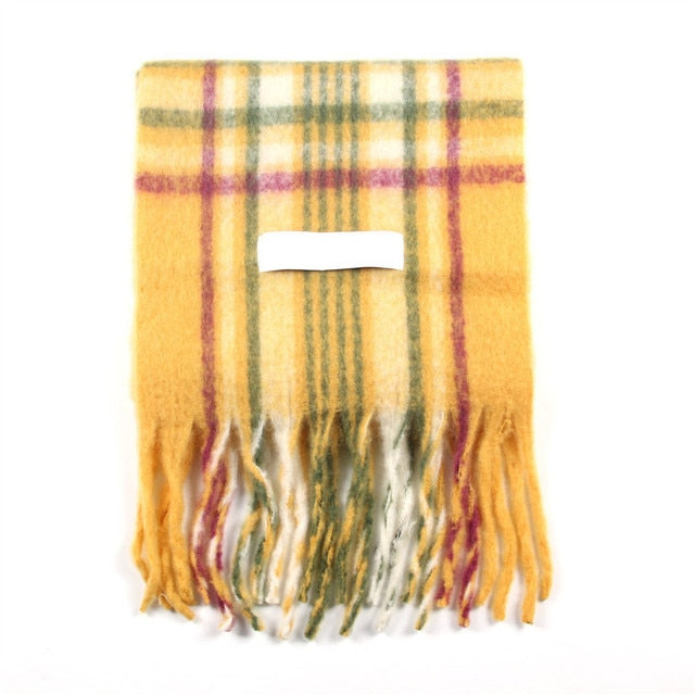 New Scarf Autumn and Winter Multicolor Thickened Plaid Scarf The Same Length Warm Shawl For Men and Women Scarves 21