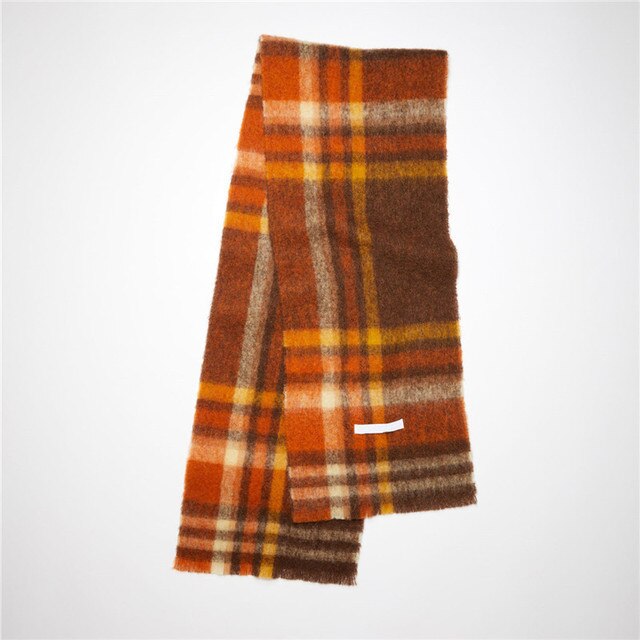 New Scarf Autumn and Winter Multicolor Thickened Plaid Scarf The Same Length Warm Shawl For Men and Women Scarves 33