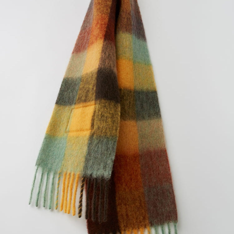 New Scarf Autumn and Winter Multicolor Thickened Plaid Scarf The Same Length Warm Shawl For Men and Women Scarves
