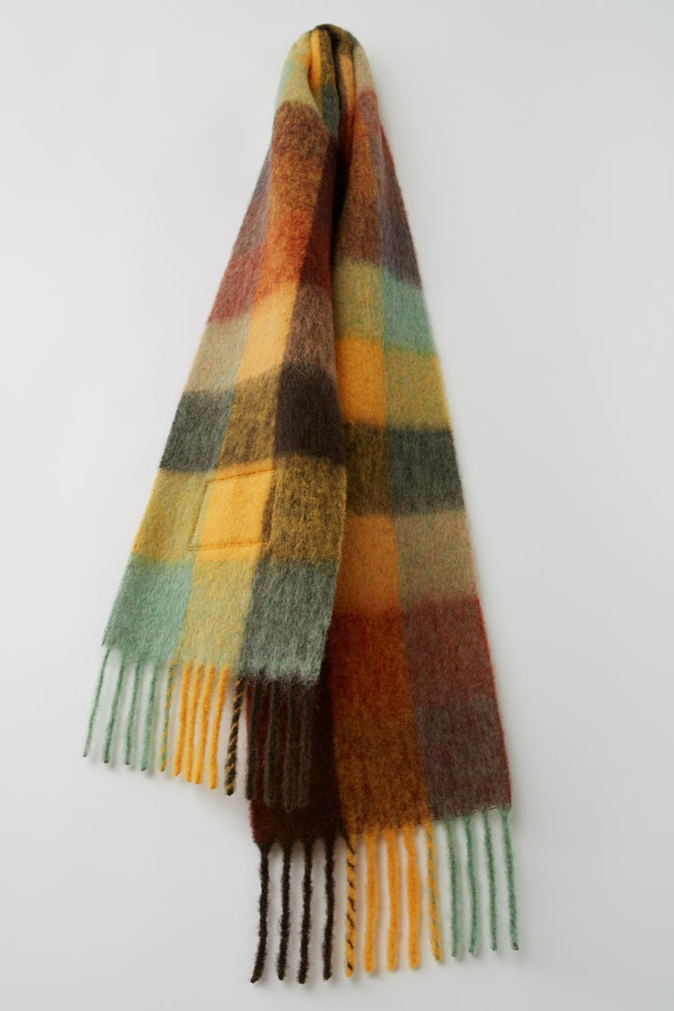 New Scarf Autumn and Winter Multicolor Thickened Plaid Scarf The Same Length Warm Shawl For Men and Women Scarves