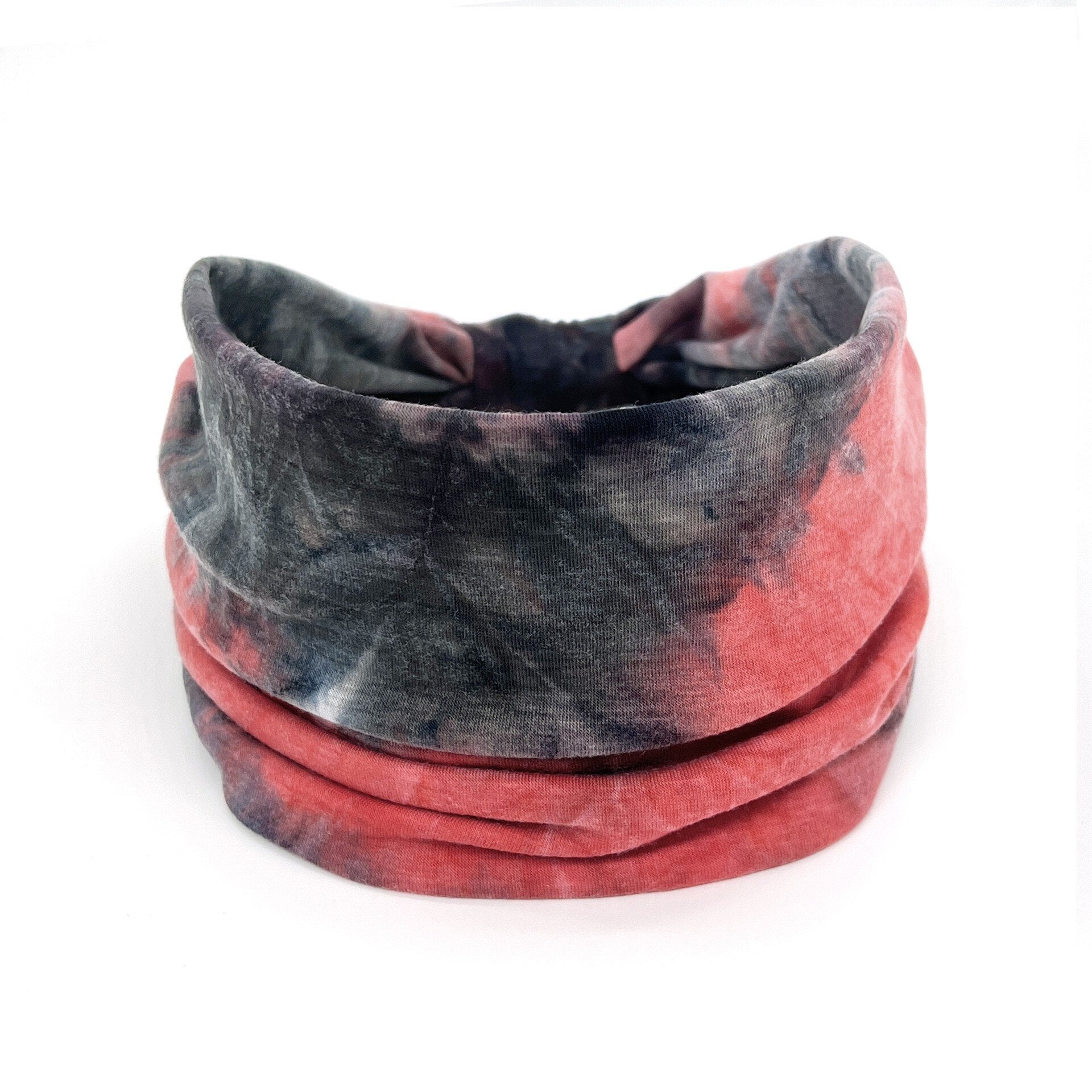 New Tie Dye Turban Sport Hair Sweatband for Women Men Colourful Knot Stretchy Wide Headbands Yoga Bandana Hairbands Bandages 07