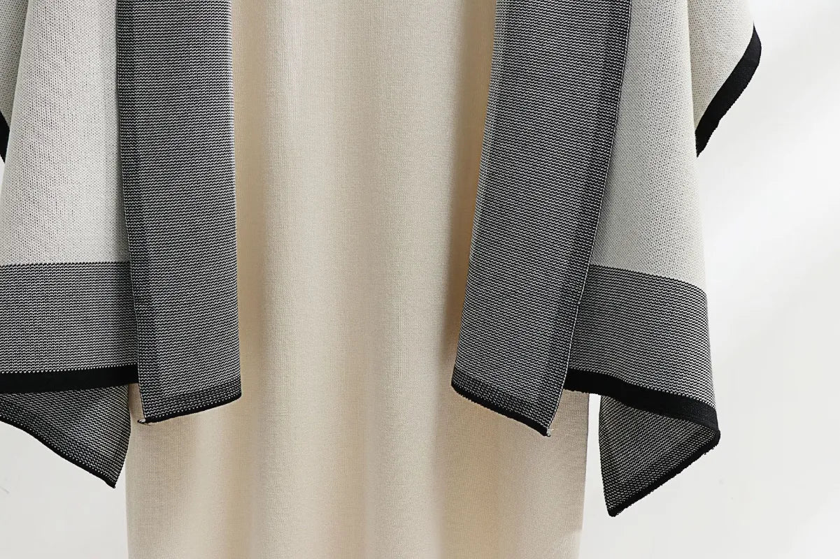 New Winter Temperament Shawl Coat Knitted Dress Women Two Piece Set Large Girls' Loose Skirt Suit Autumn Fashion Elegant Sets