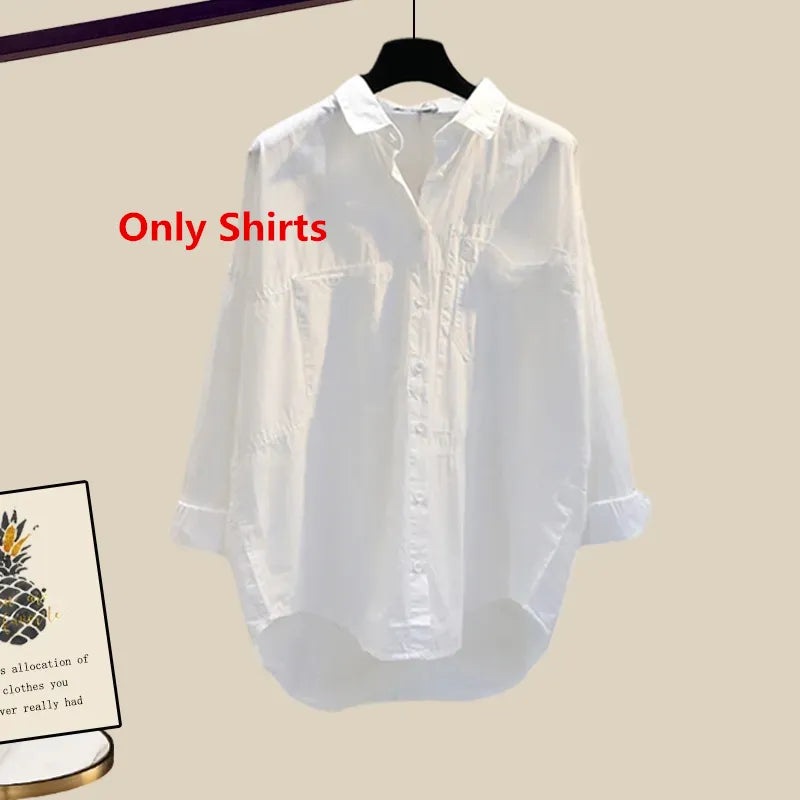 New Women Summer Denim Half Pants Lady Daily Causal White Shirts Stripe Knit Vest Jeans 3 Piece Set Fashion Top Steetwear Female Only Shirts